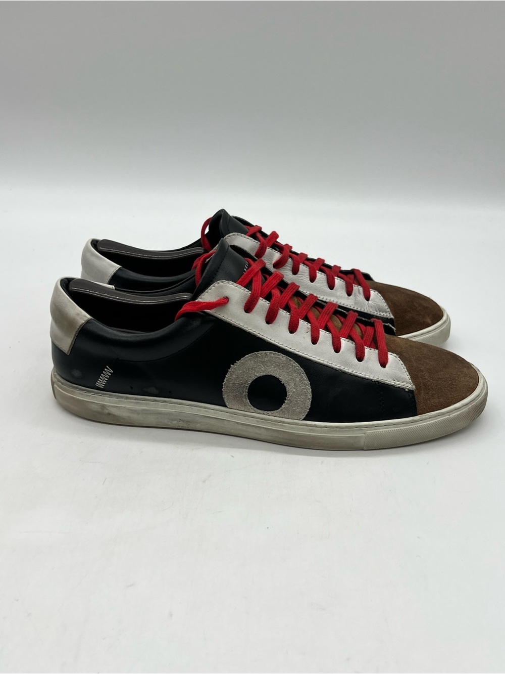 Oliver Cabell Low 1 Men 45 Sz US 12 Metropolis Black Brown Suede Sneakers Shoes.
